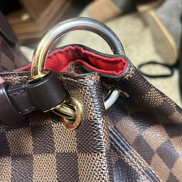 Louis Vuitton Brown and Red Checkered Bag - Picture 7 of 16